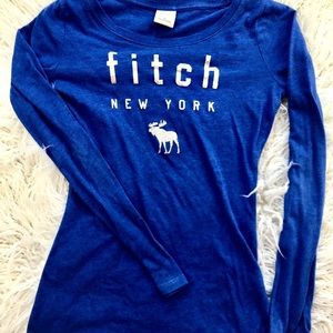 Abercrombie and Fitch Blue Long Sleeve Shirt